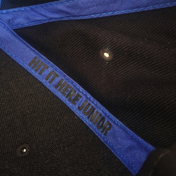 Nike Ken Griffey Jr Swingman Logo Vintage Black & Blue Adjustable Snapback Hat - Picture 10 of 11